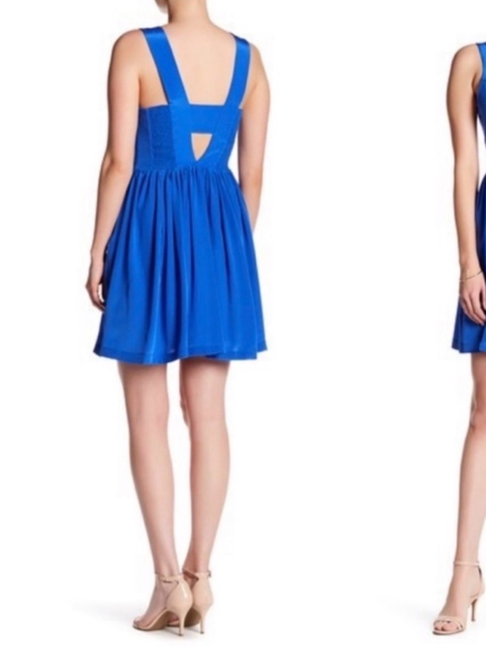 NWT! Amanda Uprichard Cobalt Blue Sleeveless Mini Dress with back detail